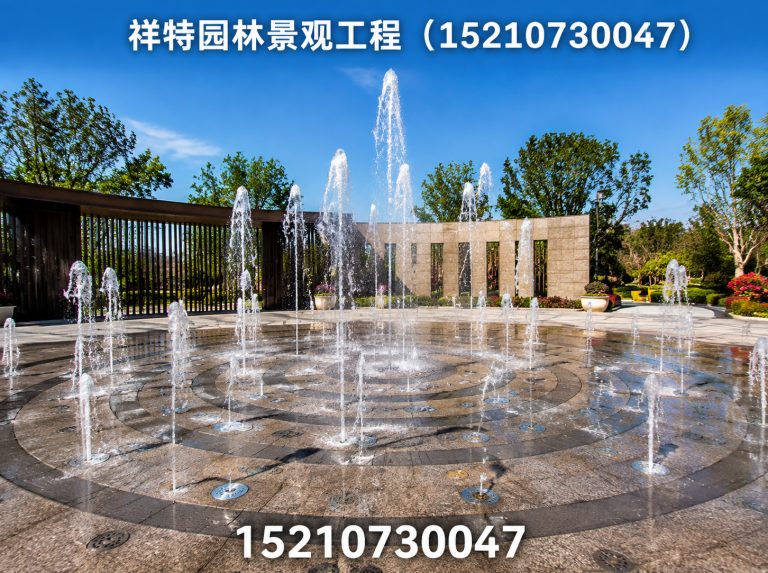 定兴县旱地喷泉展示图